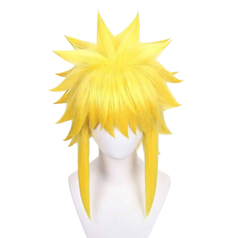 White Smoke Minato Namikaze Cosplay Wig - Naruto (Yellow Spiky Medium) (FEVERCOS)