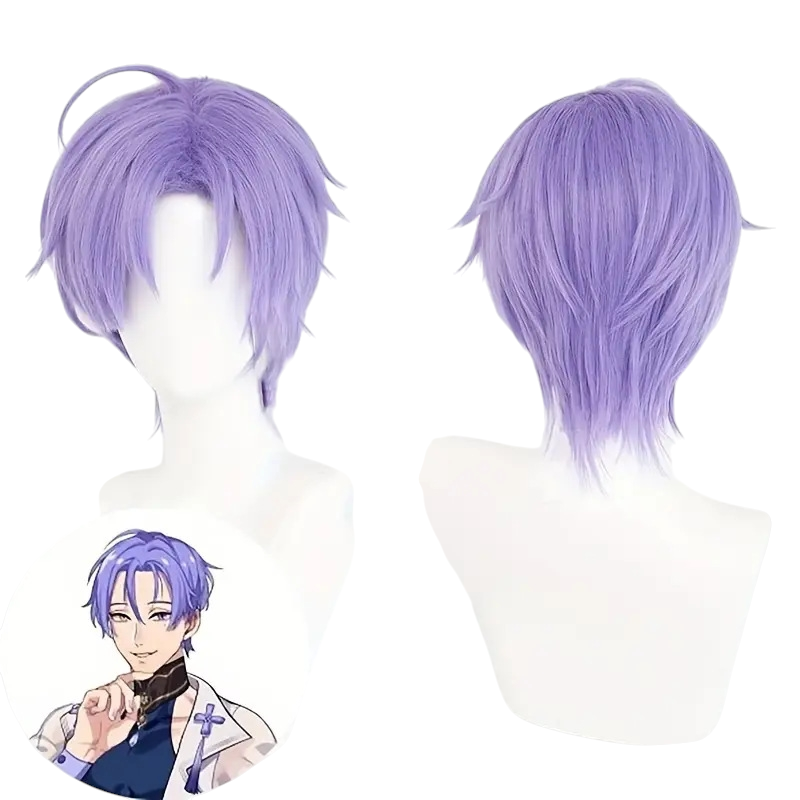 White Smoke Kuya Cosplay Wig - NU: Carnival (Purple Layered Fox) (FEVERCOS)