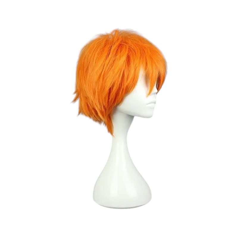 White Smoke Shoyo Hinata Cosplay Wig - Haikyuu!! (Spiky Orange Short) (FEVERCOS)