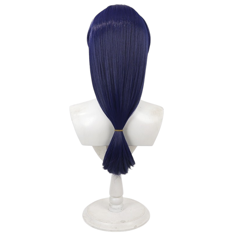 White Smoke Akane Tendo Cosplay Wig - Ranma 1/2 (Dark Blue Teased Middle Part) (FEVERCOS)
