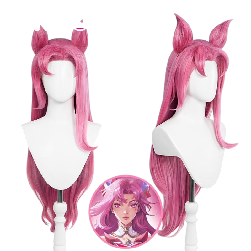 White Smoke Kai'Sa (Star Guardian) Cosplay Wig - League of Legends (Peach Center Part Teased) (FEVERCOS)