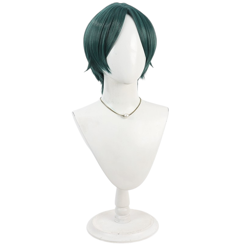 White Smoke Juji Yushibe Cosplay Wig - Tougen Anki (Green Scalp Short) (FEVERCOS)