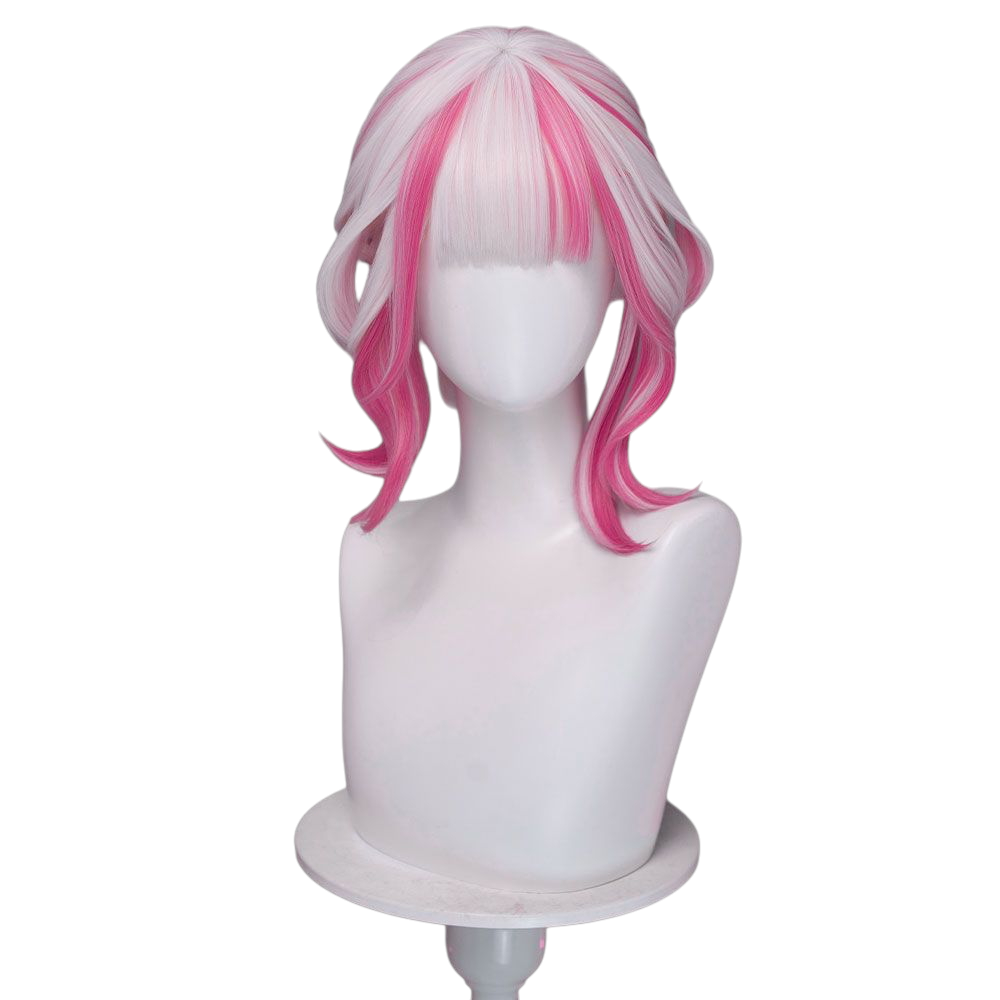White Smoke Psylocke (Strawberry Mochi) Cosplay Wig - Marvel Rivals (33cm Pink Tied Up) (FEVERCOS)