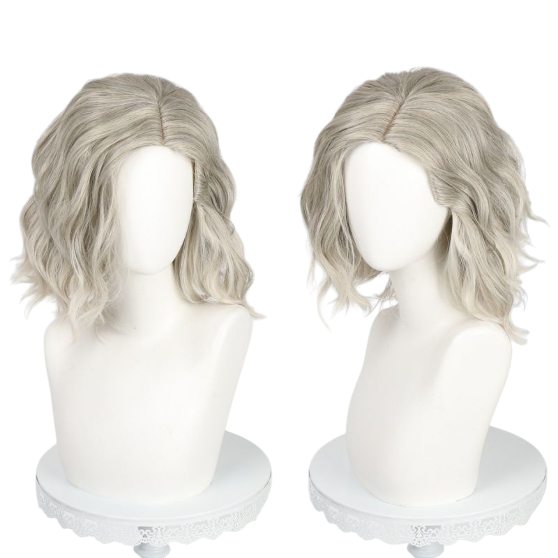 White Smoke Grace Ashcroft Cosplay Wig - Resident Evil 9: Requiem (Platinum Wavy Side Part) (FEVERCOS)