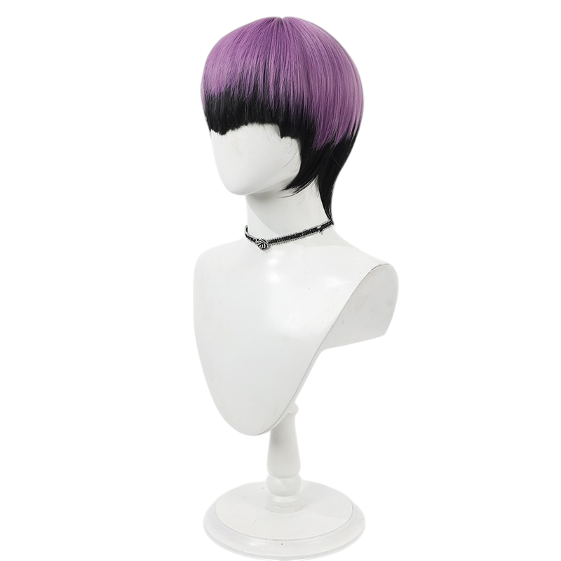 White Smoke Soshiro Hoshina Cosplay Wig - Kaiju No. 8 (Purple/Black Undercut) (FEVERCOS)