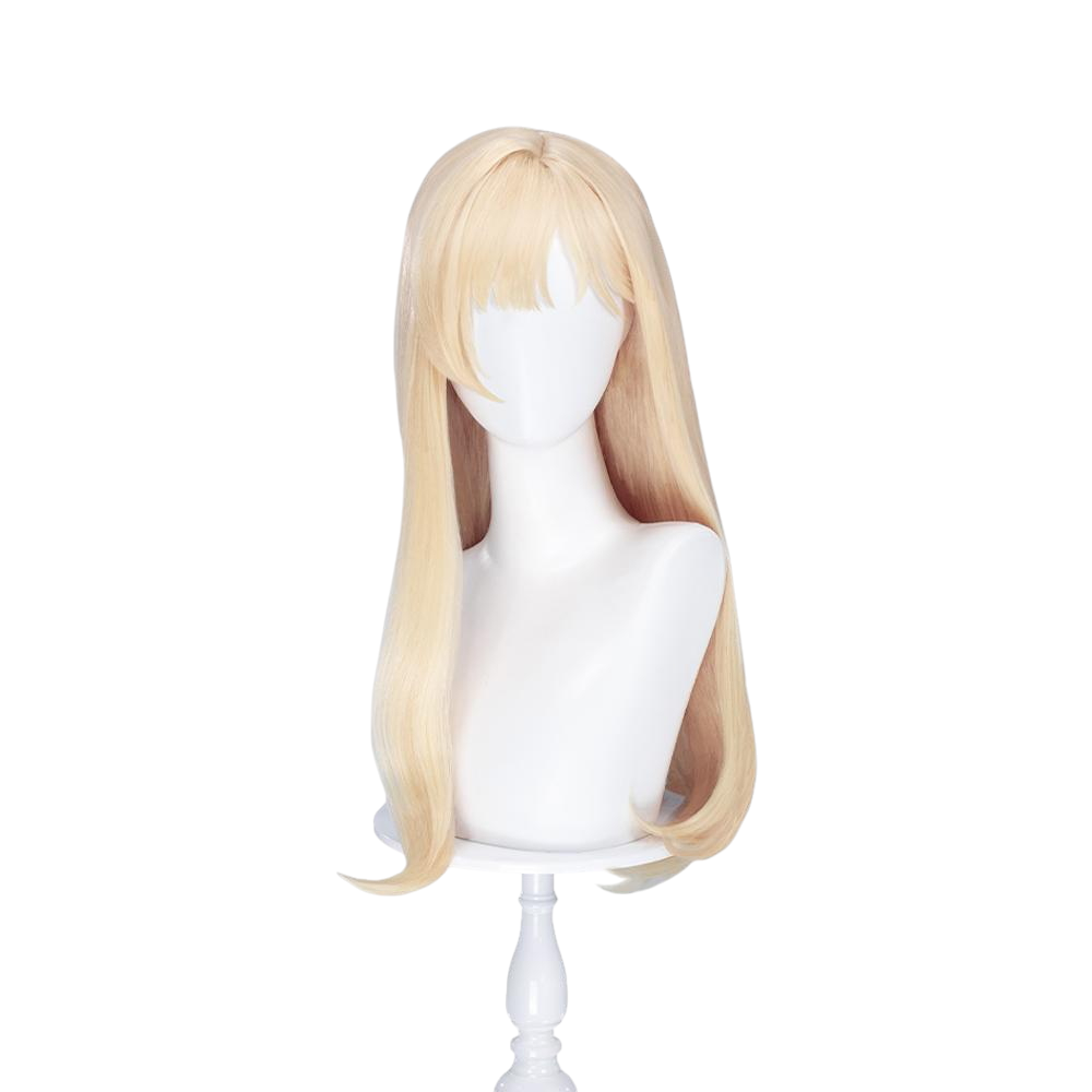 White Smoke Saki Ayase (Standard Ver.) Cosplay Wig - Days with My Stepsister (60cm Light Blonde Scalp) (FEVERCOS)