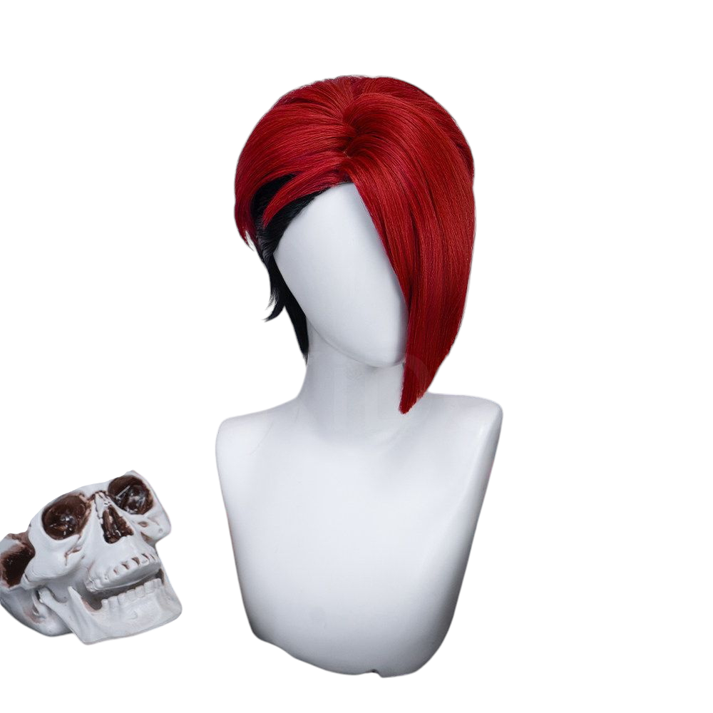 White Smoke Choka Cosplay Wig - Gachiakuta (Z-Shape Side Part Short) (FEVERCOS)