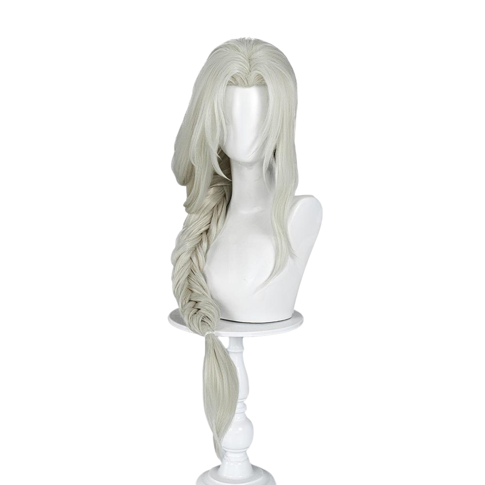 White Smoke Fire Keeper Cosplay Wig - Dark Souls III (80cm Teased Braided Scalp) (FEVERCOS)