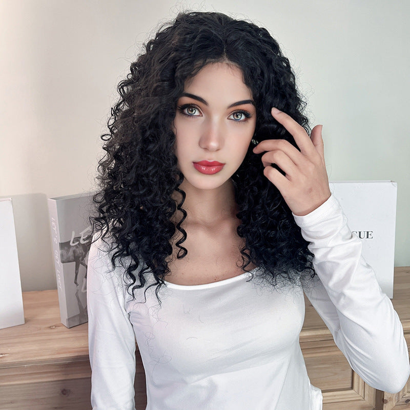 Light Gray Ebony Afro Kinky Curly Wig - Elite Lace Fronts (Short Middle Part) (FEVERCOS)