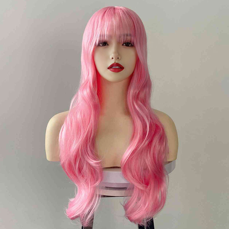 Sakura Pink Sweet Lolita Wig - Anime Collection (Long Wavy Bangs) (FEVERCOS)