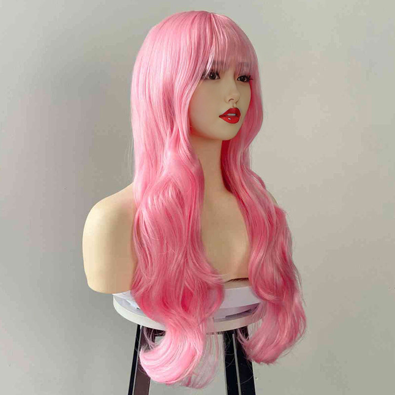 Sakura Pink Sweet Lolita Wig - Anime Collection (Long Wavy Bangs) (FEVERCOS)