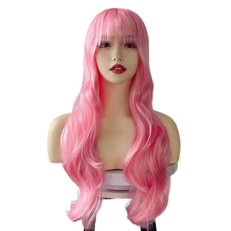 Sakura Pink Sweet Lolita Wig - Anime Collection (Long Wavy Bangs) (FEVERCOS)