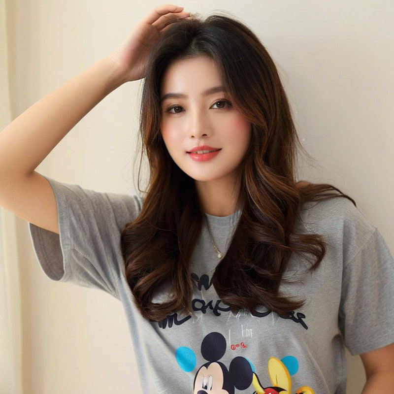 Light Gray Starlet Large Wave Mid-Long Wig - K-Pop Collection (Middle Part) (FEVERCOS)