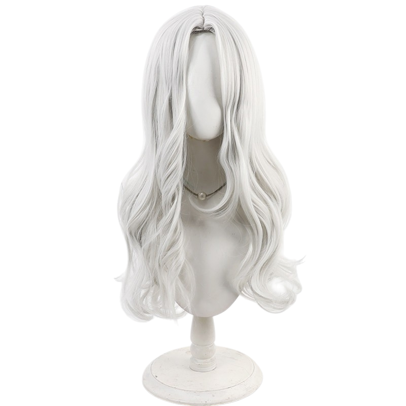 White Smoke Mael Cosplay Wig - 33rd Expedition Team (Silver White Curly Scalp) (FEVERCOS)