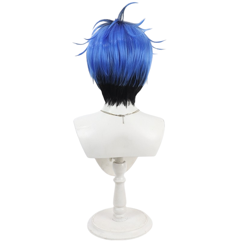 White Smoke Yugami Omokage Cosplay Wig - Final Defense Academy (Teased Crown Black Highlight) (FEVERCOS)