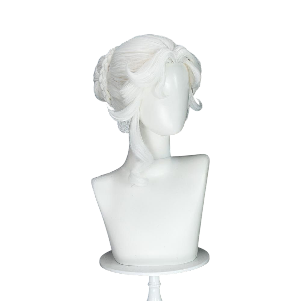White Smoke Bloody Queen Mary Cosplay Wig - Identity V (Image of Hope White Buns) (FEVERCOS)