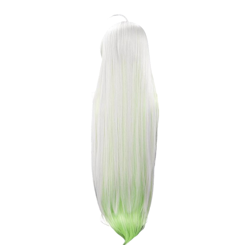 White Smoke Greater Lord Rukkhadevata Cosplay Wig - Genshin Impact (White/Green Gradient Scalp) (FEVERCOS)