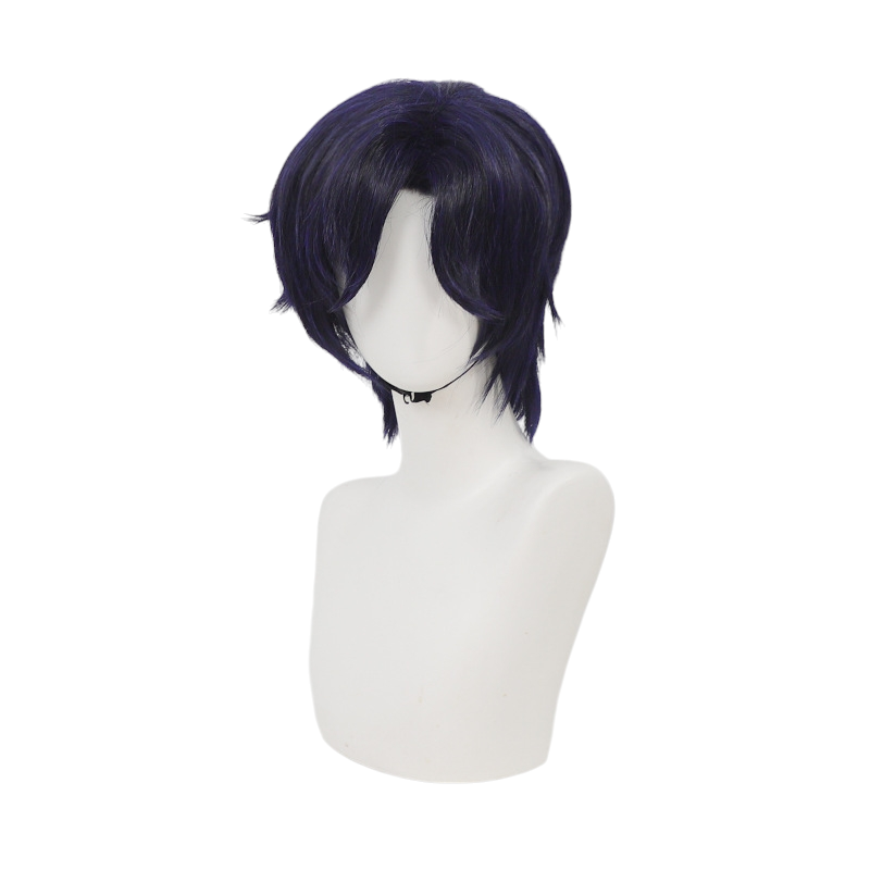 White Smoke Teiming (Asahi Style) Cosplay Wig - (Deep Blue Teased Short) (FEVERCOS) kaguya-sama love is war