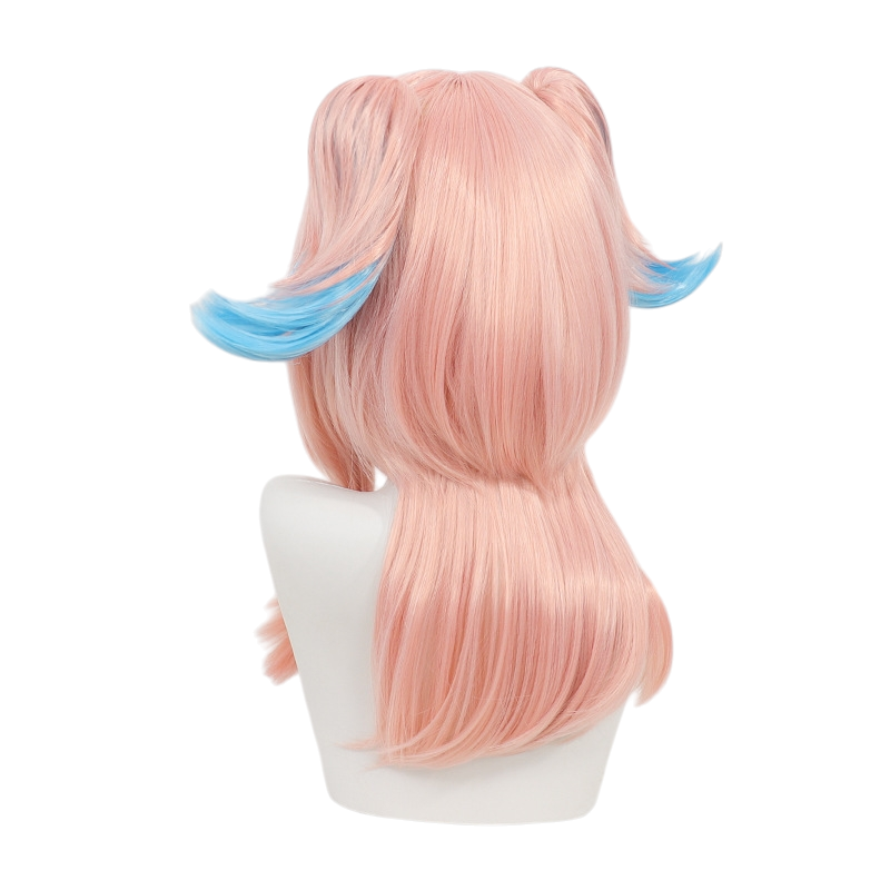 White Smoke Lynae (Five-Star Concept) Cosplay Wig - (Multi-Color Split Ponytail) (FEVERCOS) Genshin Impact