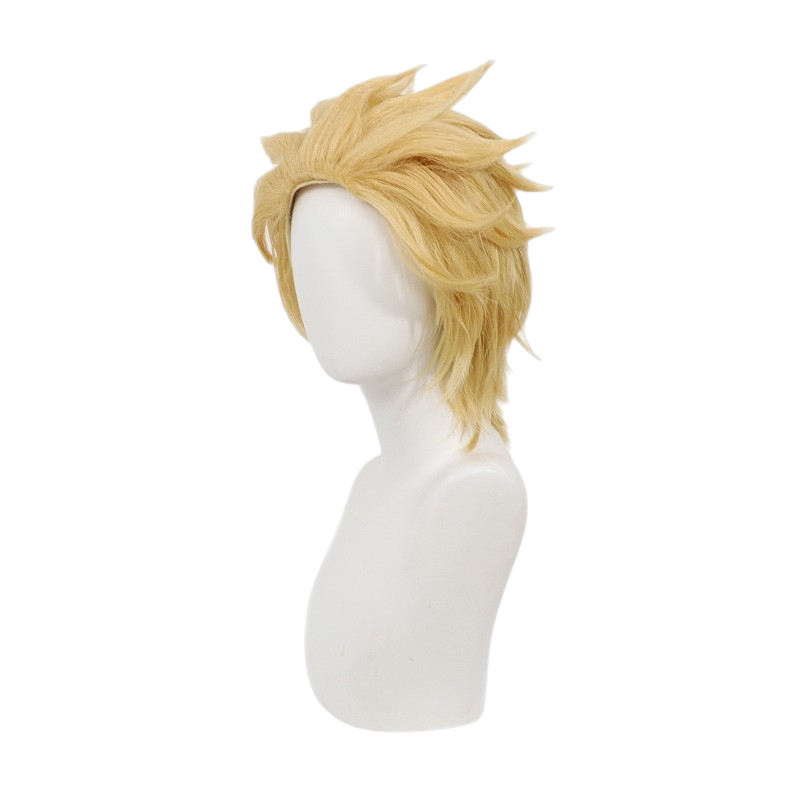 White Smoke Enjin Cosplay Wig - Gachiakuta (Golden Teased Slick Back) (FEVERCOS)
