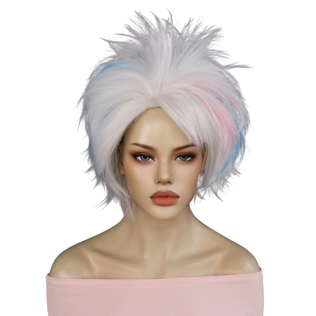 Gray Weird Barbie Cosplay Wig - Barbie The Movie (Choppy Short) (FEVERCOS)