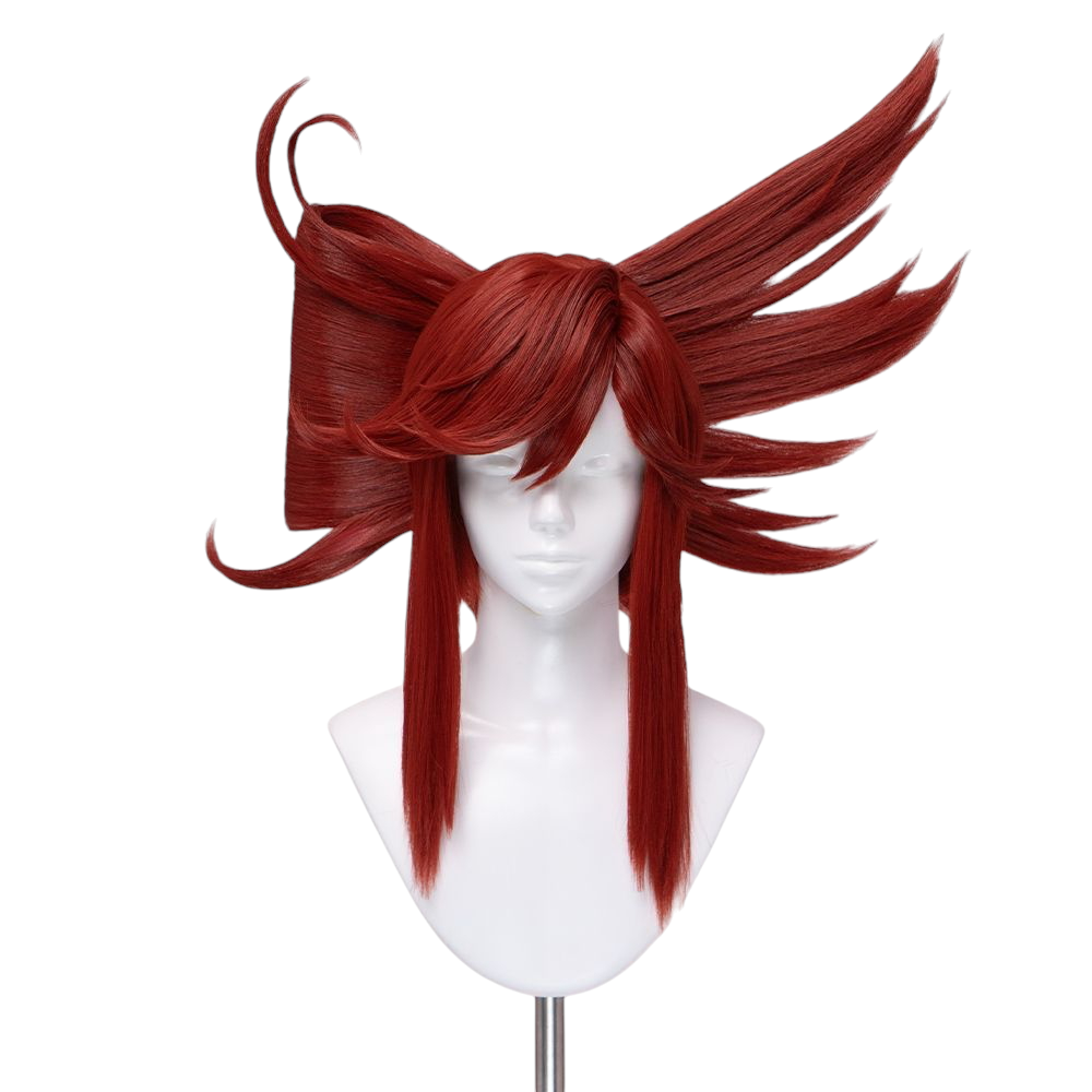 White Smoke Riyou Cosplay Wig - Gachiakuta (Red Short Scalp Styling) (FEVERCOS)
