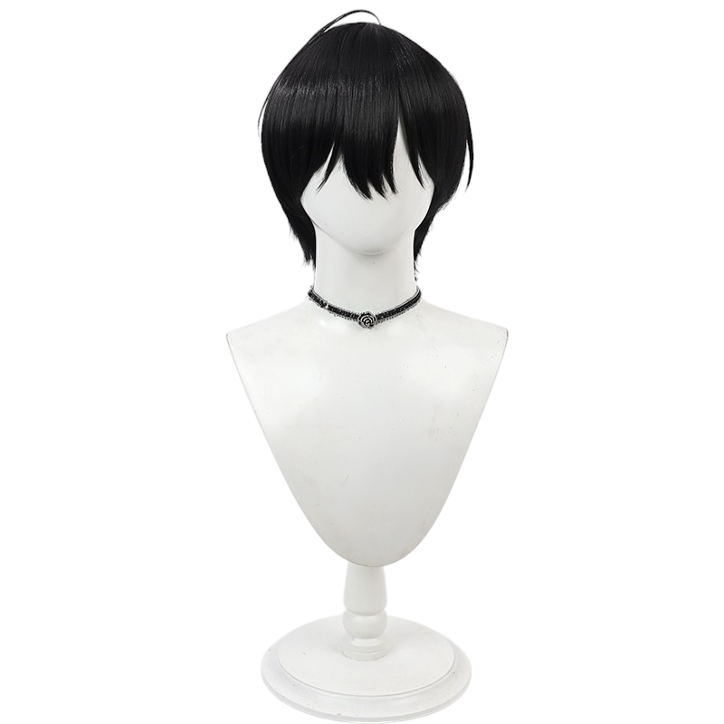 White Smoke Tokiwa Cosplay Wig - How I Attended an All-Guy's Mixer (Black Male Short) (FEVERCOS)