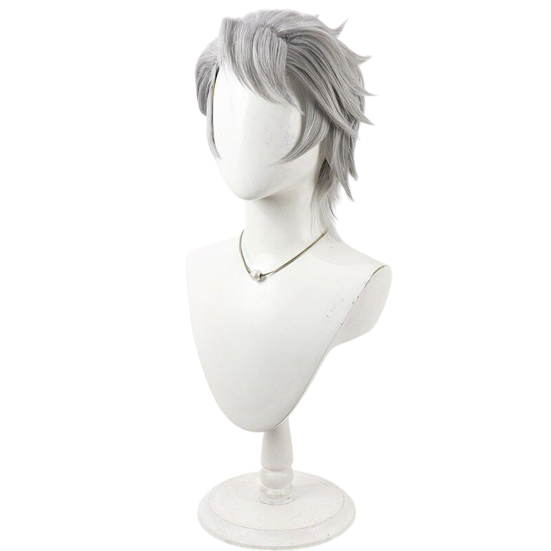 White Smoke Wolfram Gelzer Cosplay Wig - Black Butler (Grey White Short) (FEVERCOS)