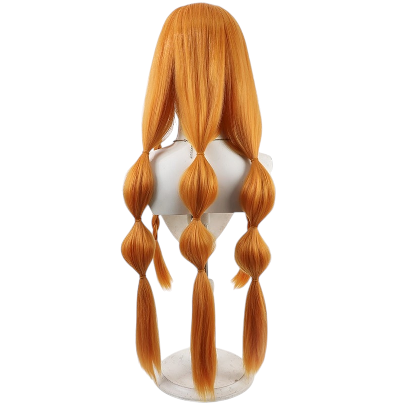 White Smoke Sigrika Cosplay Wig - Wuthering Waves (Orange Crimped Fluffy) (FEVERCOS)