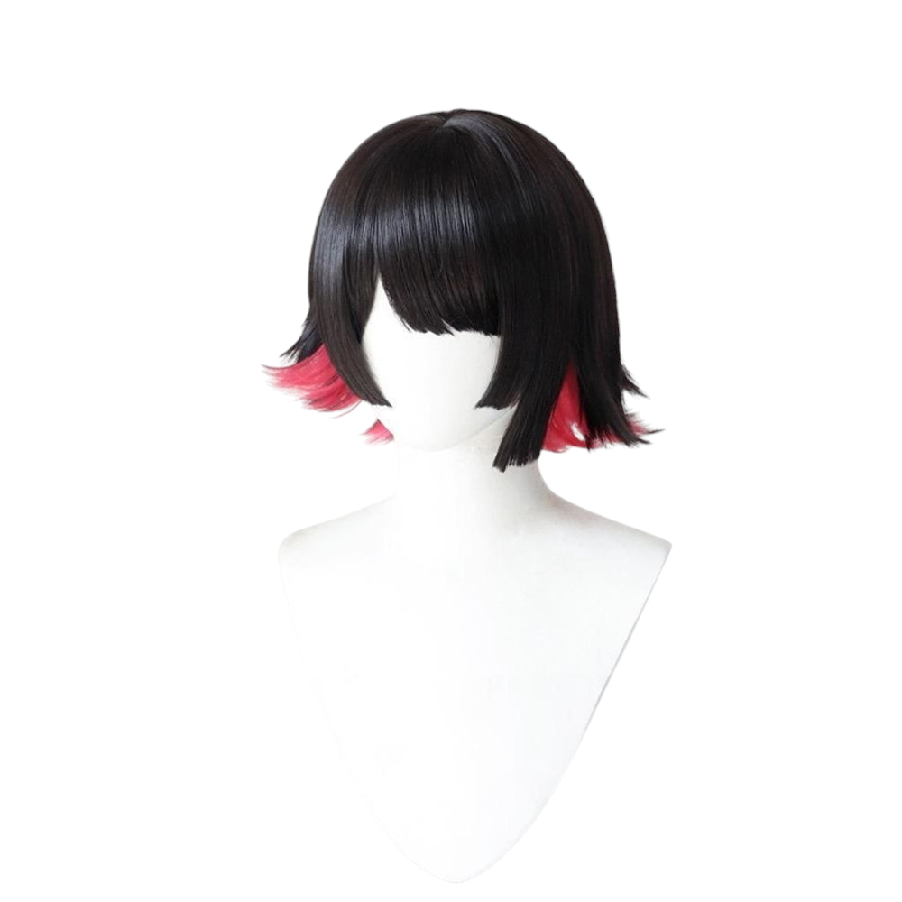 White Smoke Ellen Joe (Upgraded V2) Cosplay Wig - Zenless Zone Zero (Black/Red Scalp) (FEVERCOS)