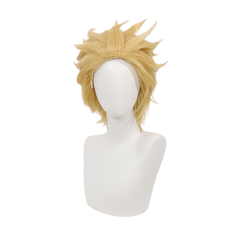 White Smoke Enjin Cosplay Wig - Gachiakuta (Golden Teased Slick Back) (FEVERCOS)