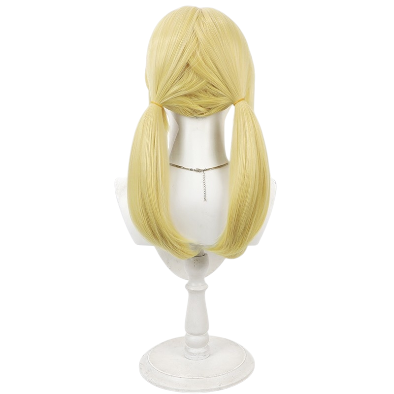 White Smoke Lucy Heartfilia (Twin Tails Ver.) Cosplay Wig - Fairy Tail (Blonde Integrated Twin Tails) (FEVERCOS)