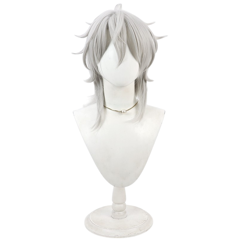 White Smoke Kuguru Domeki Cosplay Wig - 18TRIP (Flipped Layers & Long Tail) (FEVERCOS)