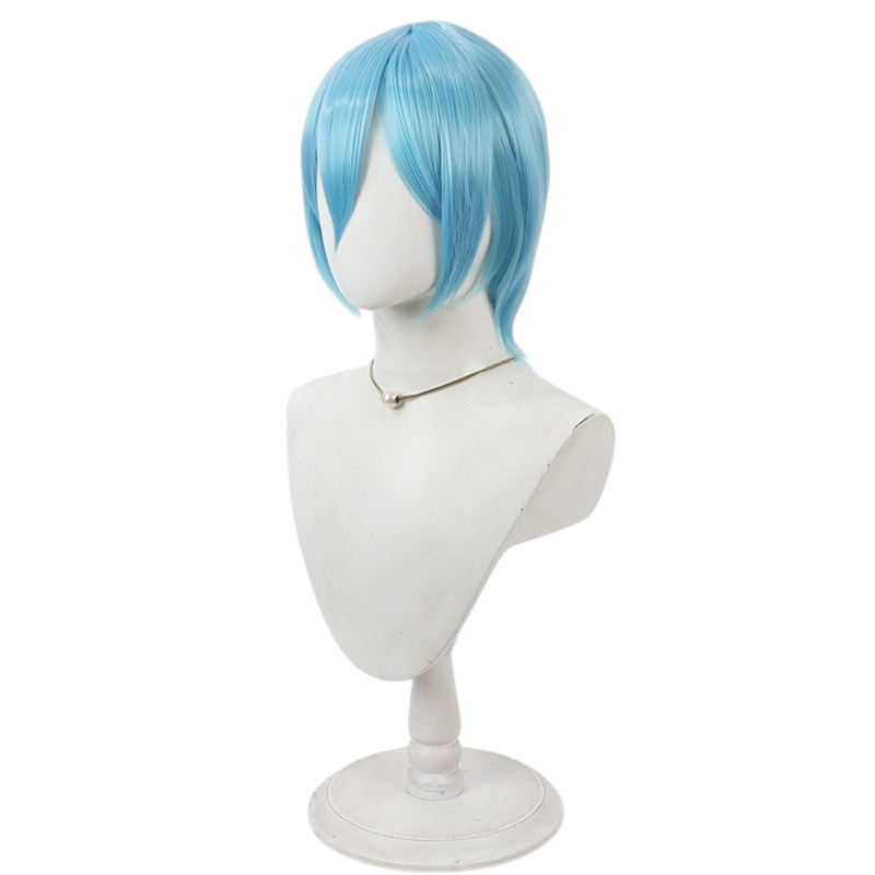 White Smoke Nockiel (Nonoa Ebisu) Cosplay Wig - 2.5 Dimensional Seduction (Ice Blue Short Scalp) (FEVERCOS)