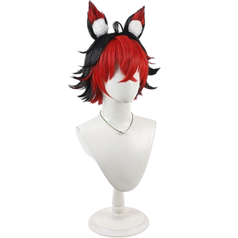 White Smoke Masato Komano Cosplay Wig - Zenless Zone Zero (Gradient Teased Flipped) (FEVERCOS)