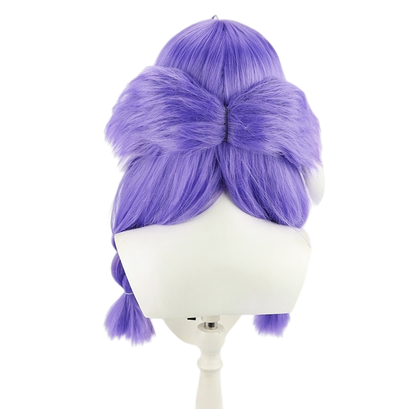 White Smoke Selen Tatsuki Cosplay Wig - Nijisanji EN (Twin Braids Ear Wings) (FEVERCOS)