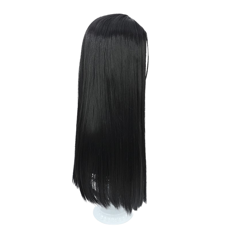 Black Killjoy Cosplay Wig - Valorant (Dark Brown Center Part) (FEVERCOS)