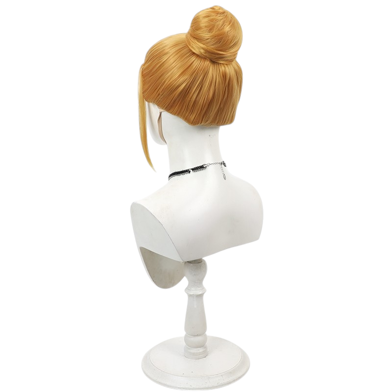 White Smoke Yu Hansung Cosplay Wig - Tower of God (Golden Yellow Widow's Peak Bun) (FEVERCOS)