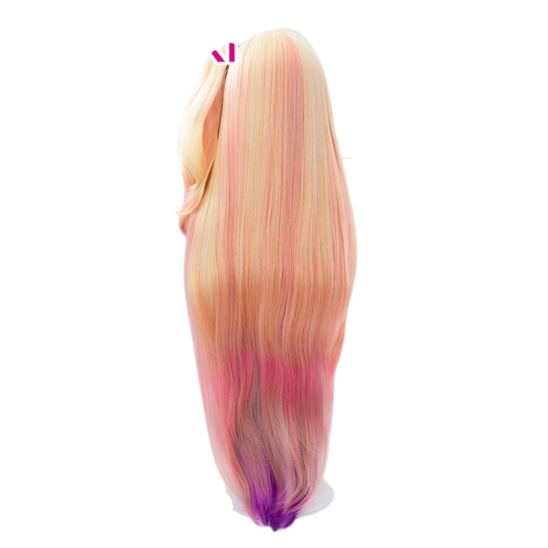 White Smoke Seraphine (Star Guardian) Cosplay Wig - League of Legends (Pink-Orange Gradient Long) (FEVERCOS)