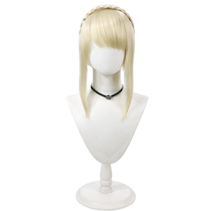 White Smoke Rya (Zorayas) Cosplay Wig - Elden Ring (Pale Yellow Twin Braids) (FEVERCOS)