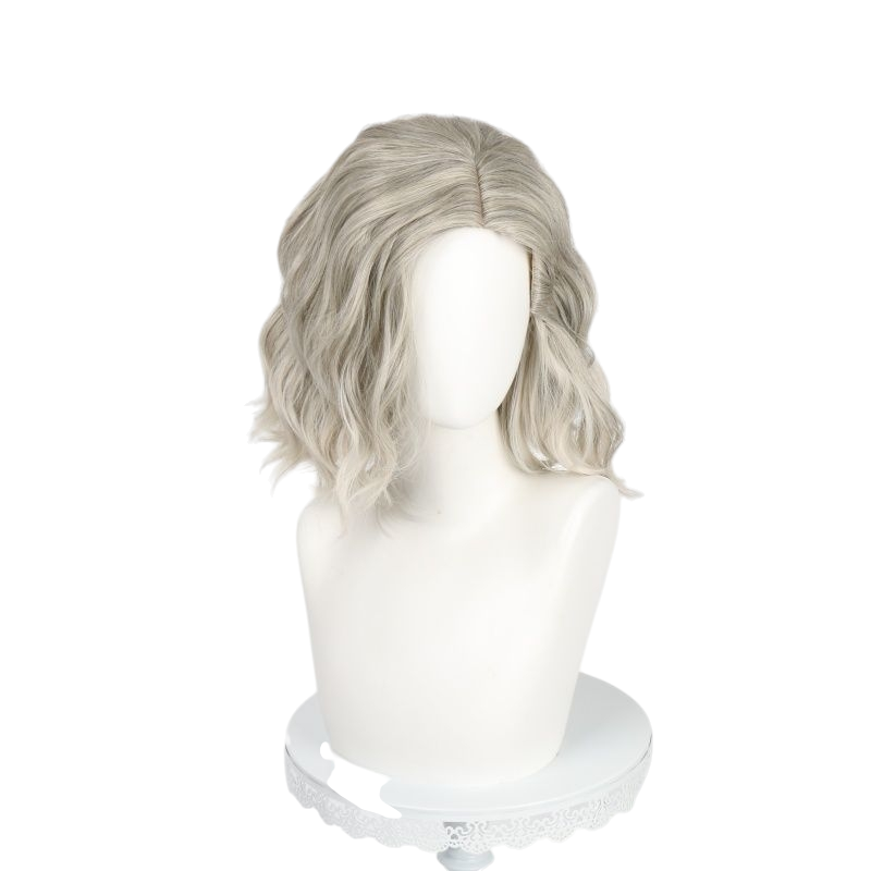 White Smoke Grace Ashcroft Cosplay Wig - Resident Evil 9: Requiem (Platinum Wavy Side Part) (FEVERCOS)