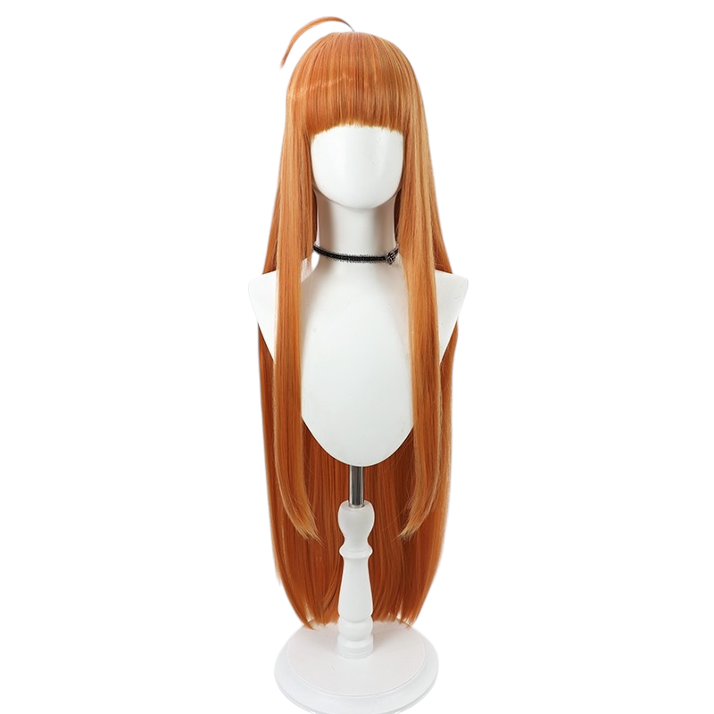 White Smoke Futaba Sakura (Premium Scalp) Cosplay Wig - Persona 5 (Orange Long) (FEVERCOS)