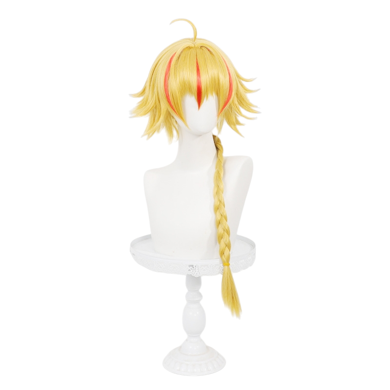 White Smoke Charles (Fate/strange Fake) Male Wig - (Highlight Spiky Braid) (FEVERCOS)