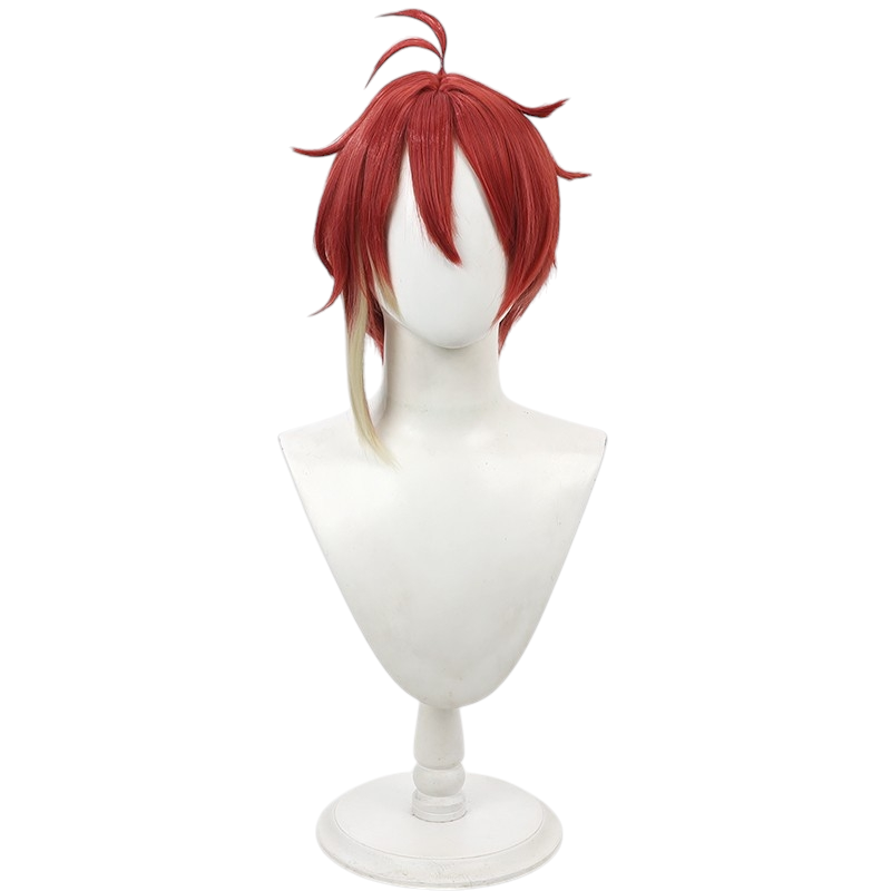 White Smoke Fennesz Oswald Cosplay Wig - Devil Butler with Black Cat (Gradient Scalp Style) (FEVERCOS)