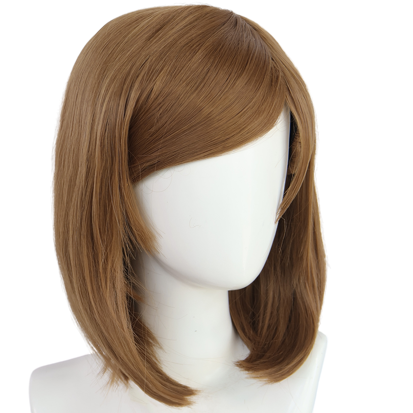 White Smoke Nobara Kugisaki Cosplay Wig - Jujutsu Kaisen (Ginger Brown Bob) (FEVERCOS)