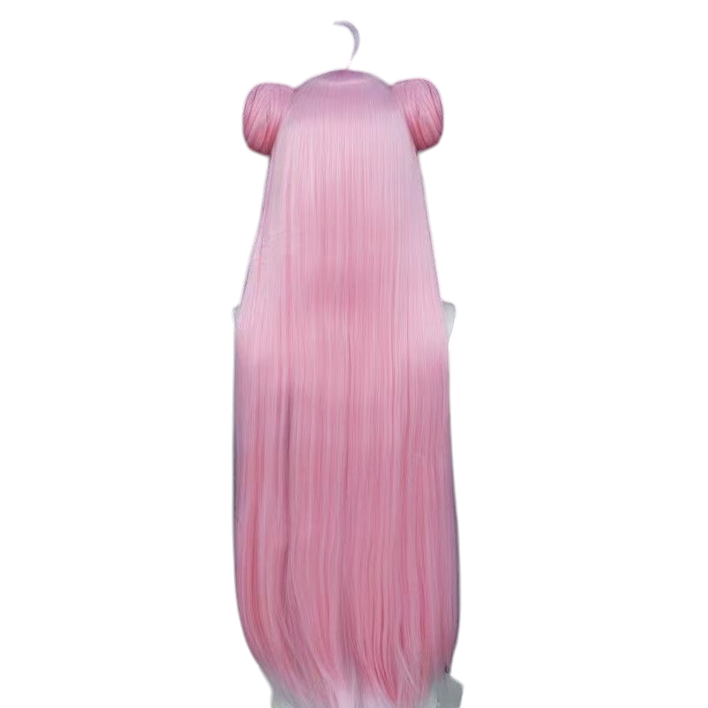 White Smoke Satou Matsuzaka Cosplay Wig - Happy Sugar Life (Pink Twin Buns Long) (FEVERCOS)