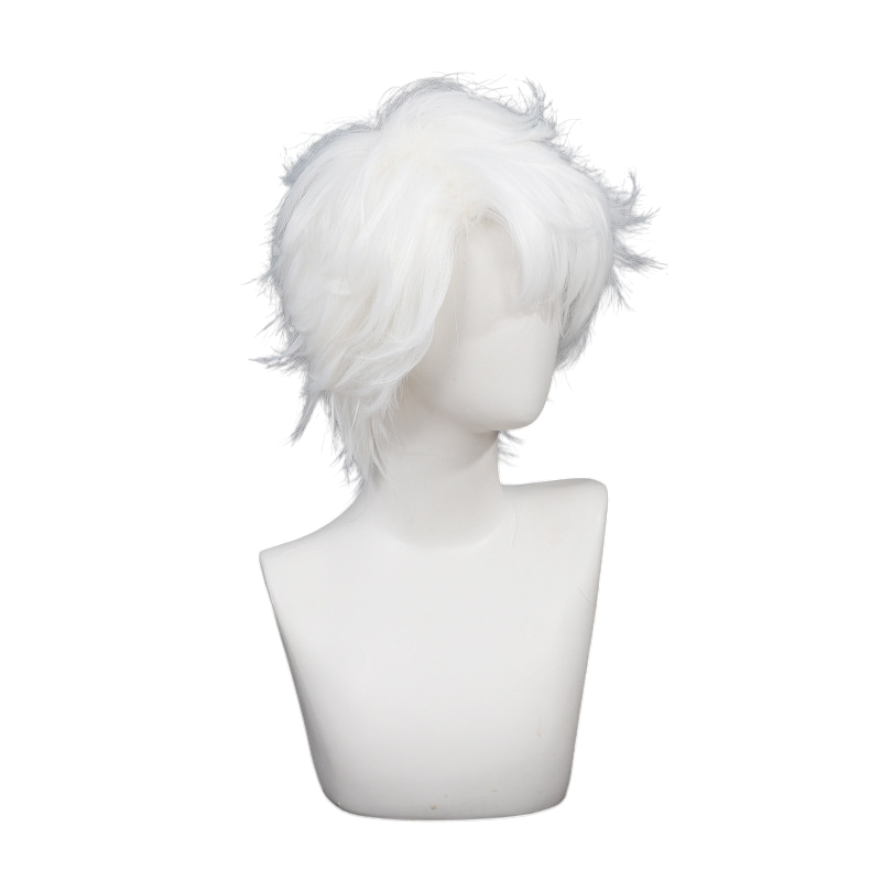 Lavender Unsei Cosplay Wig - Touken Ranbu (White Teased Short) (FEVERCOS)