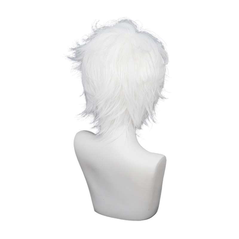 White Smoke Unsei Cosplay Wig - Touken Ranbu (White Teased Short) (FEVERCOS)