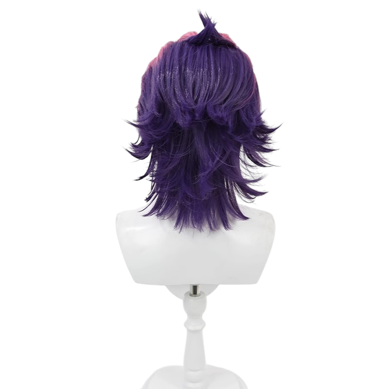 White Smoke Kayn Cosplay Wig - Boyband Heartsteel (Split Color Widow's Peak Flipped) (FEVERCOS)