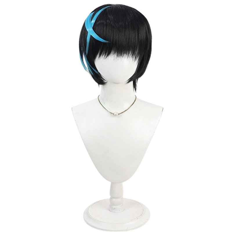White Smoke Unika Cosplay Wig - Dual Rulers (Black Textured Short) (FEVERCOS)